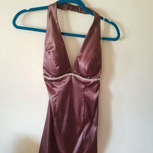 Backless Brown Dress
